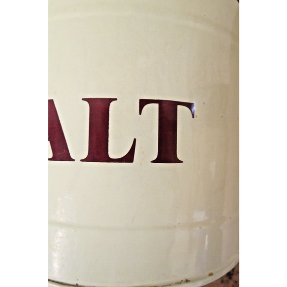 Vintage Tin Metal Hanging Salt Box - Picture 9 of 9